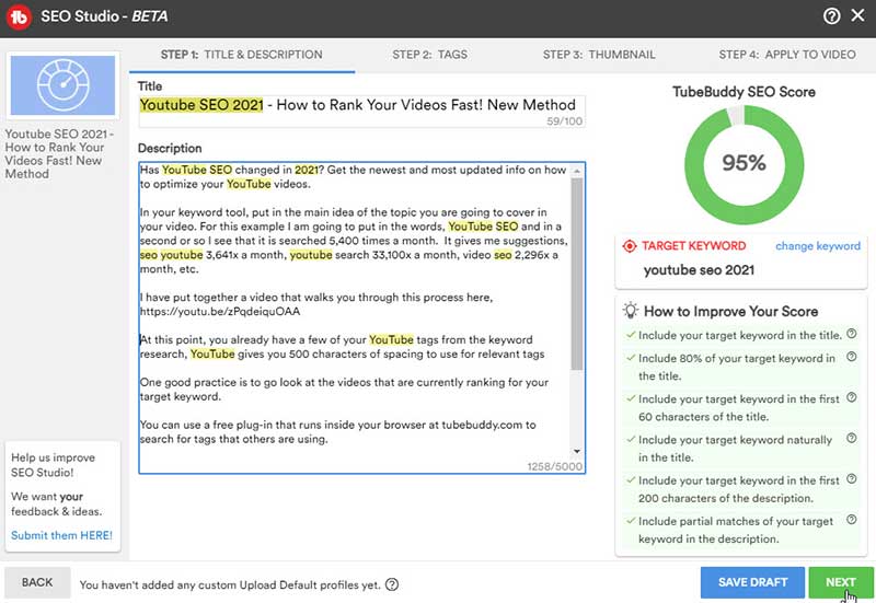 TubeBuddy Tips - Tags and Description Best Practices (How To)