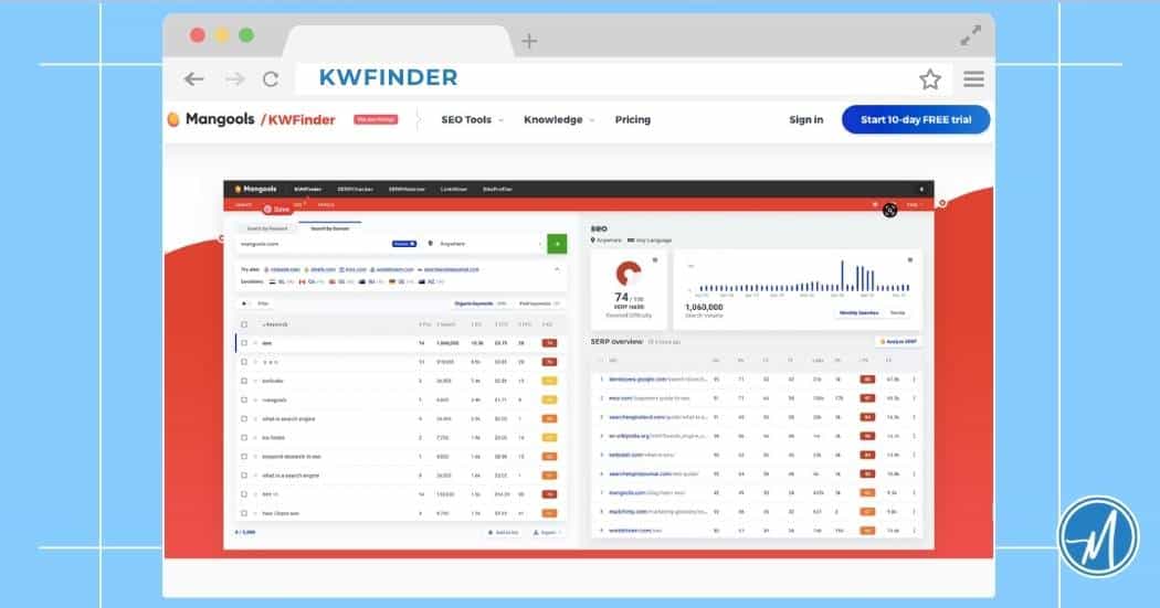 AI SEO Tool #1 - KWFinder For Keyword Research