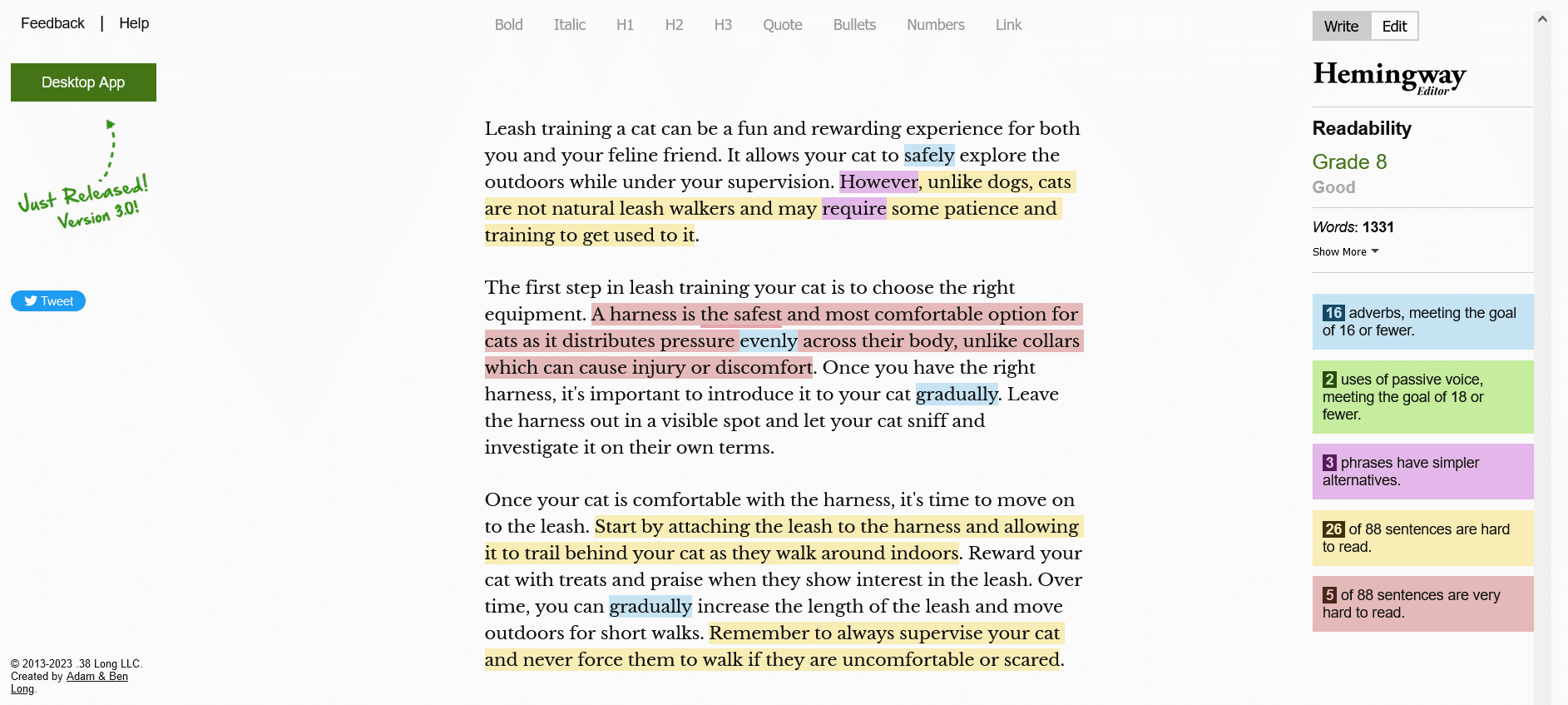 Optimize the post for readability with hemingwayapp.com